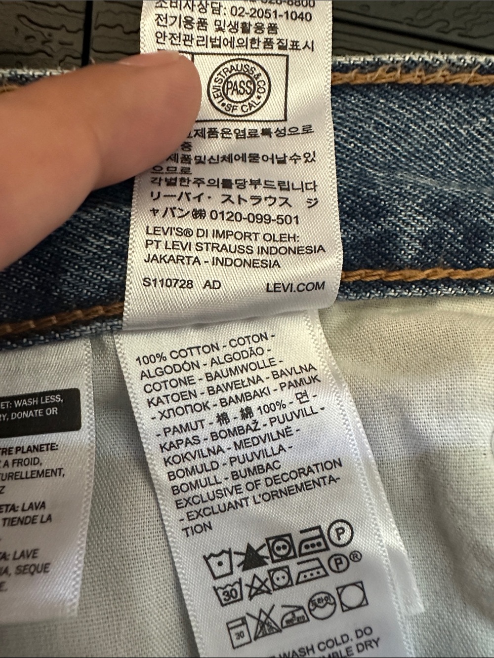 Levi Strauss '94 Baggy Wide Leg Medium Wash Jeans Blue Size 30 - Picture 12 of 13